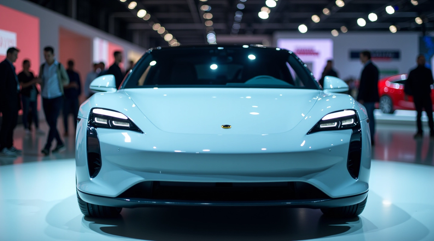 Uus elektriline sõiduauto kaunis LED-valgustusega rahvusvaheliselt motor show'lt